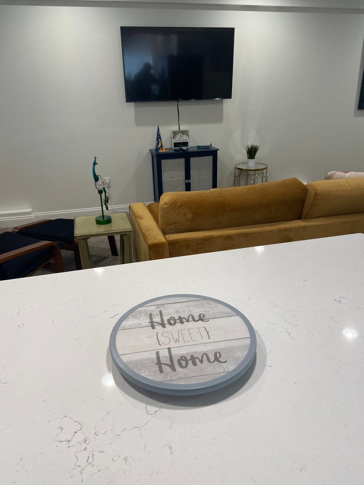Home decor on kitchen countertop