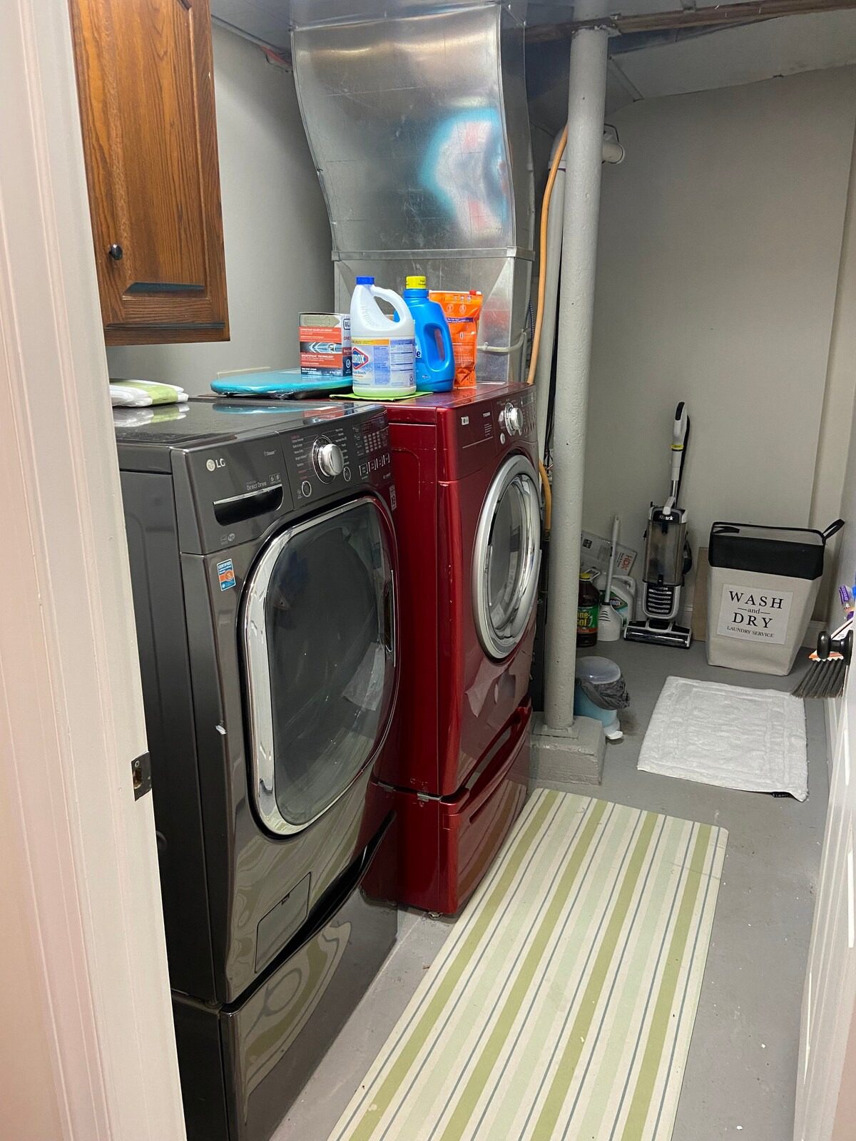 Laundry room with washer and dryer