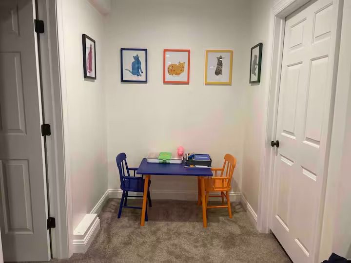 Cozy nook for kids' activities and art