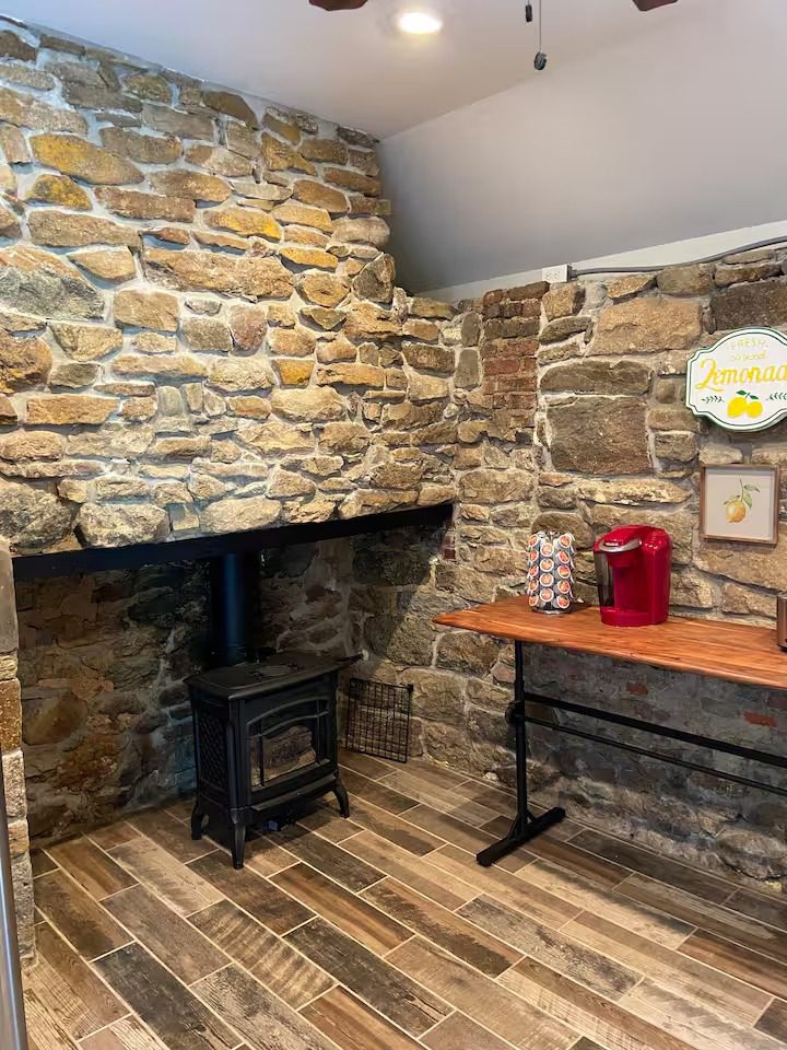 Cozy corner with wood stove
